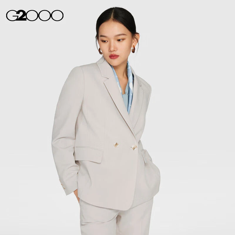 【多面弹性】G2000女装商场款多面弹性人字纹正装西装