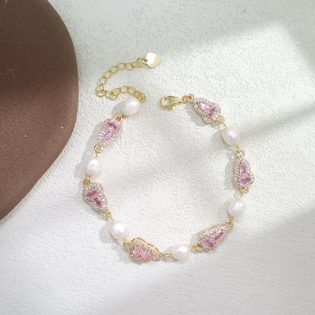 铜合金合成锆石手链 WGS-005920【怀珠韫钰】手链百搭时尚精致