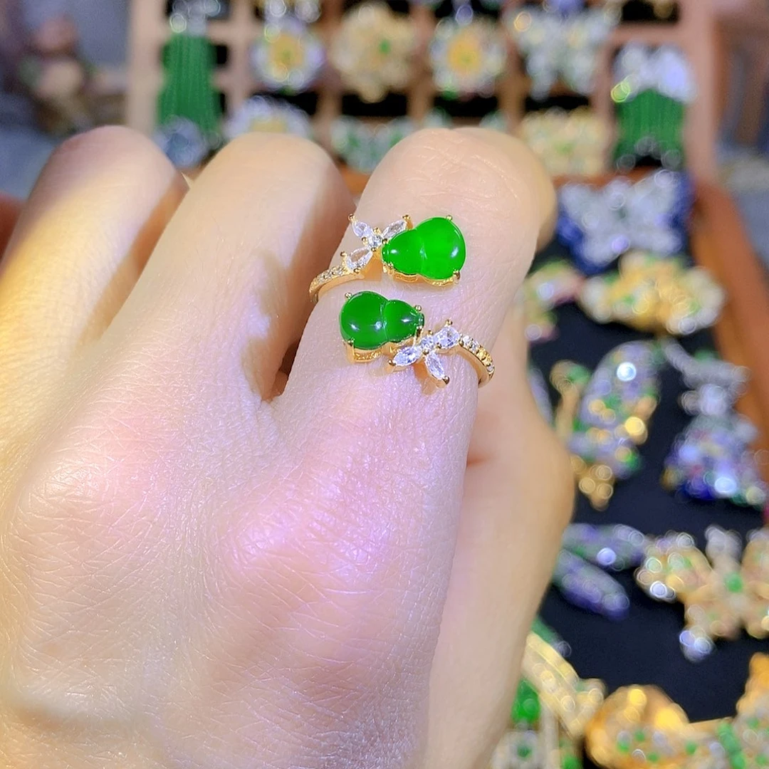 吊坠(不含链)银S925镶嵌翡翠