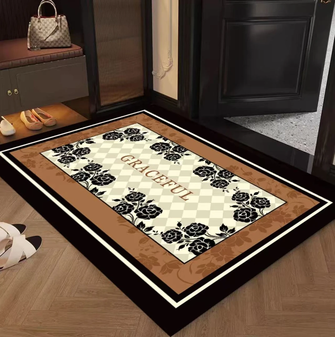 【满园春色】新年红色入户地垫防滑地垫安中式 浴室地垫吸水垫子