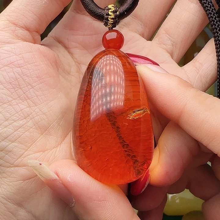 琥珀未镶嵌手链吊坠