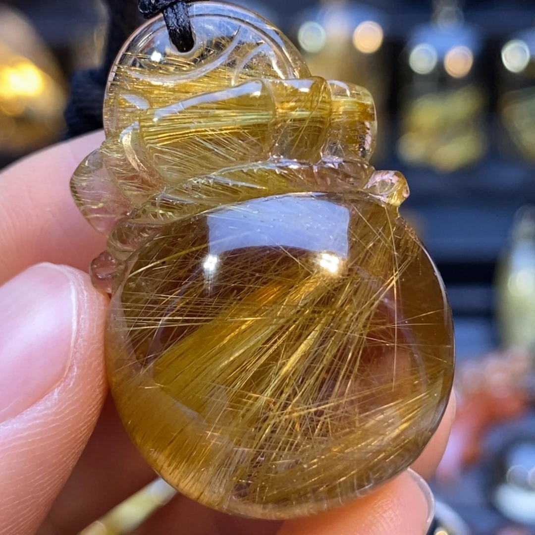 颈饰水晶未镶嵌发晶福袋