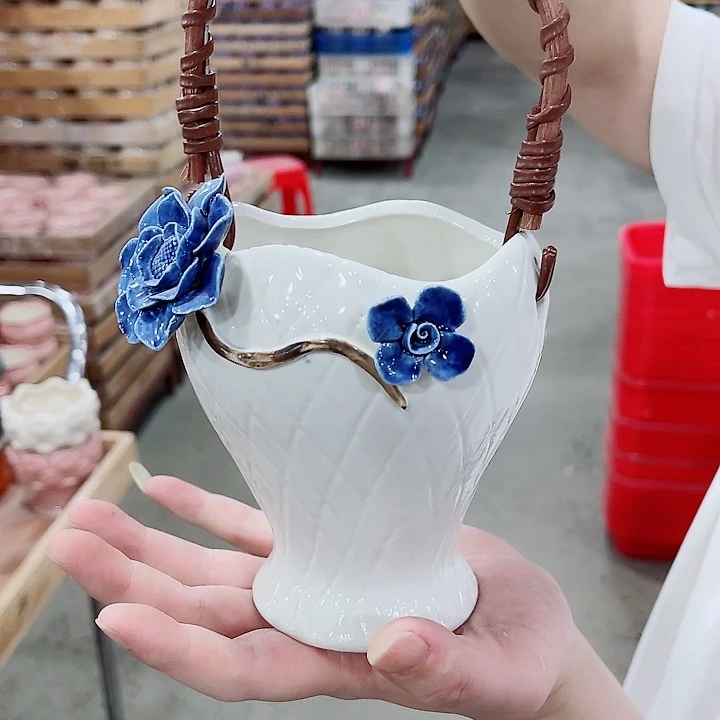 有孔，凑10元包邮陶瓷花盆发货！