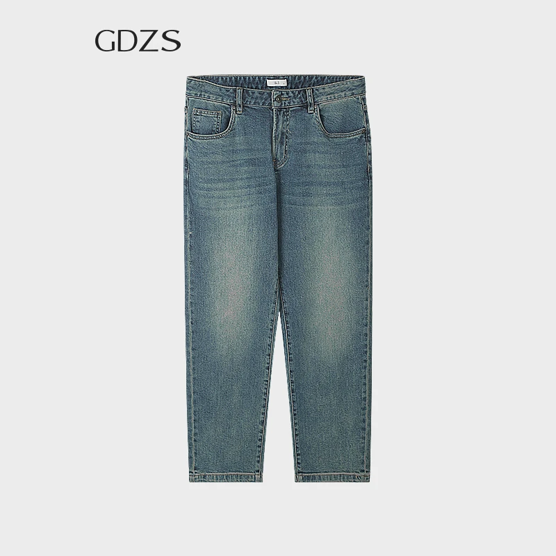 GDZS格度佐致品牌男装-春夏新款男士蓝色时尚简约牛仔裤PABFE1099