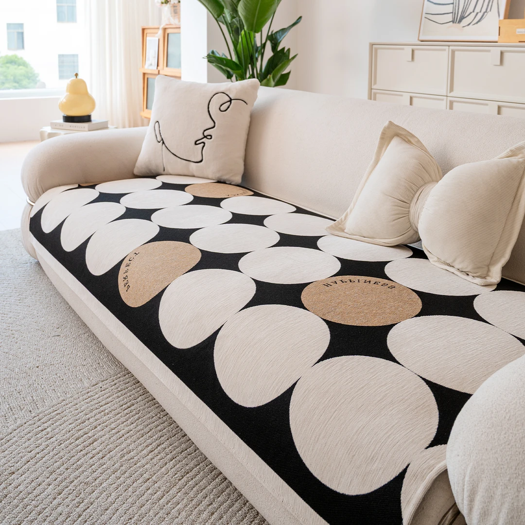 LANSWE/浪莎小圈四季通用新款沙发坐垫防滑防猫抓轻奢沙发坐垫