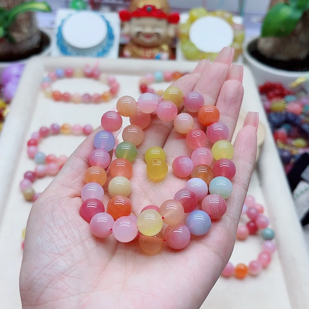 ****子玛瑙/玉髓未镶嵌手链盐源32