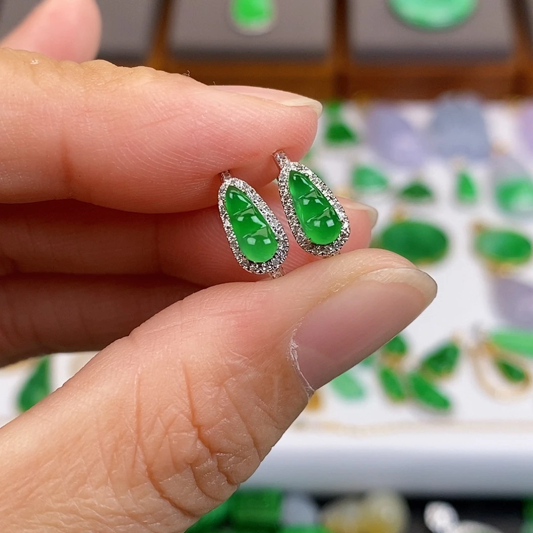 吊坠(不含链)18K金镶嵌翡翠豹**7