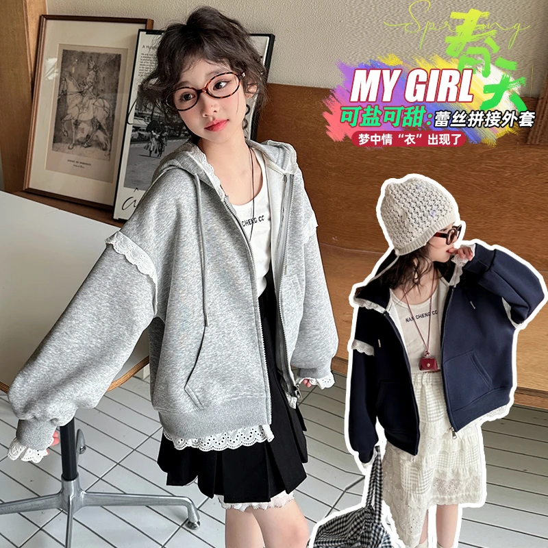 （外套）女童外套秋装2025新款春装款网红女中大童儿童装上衣