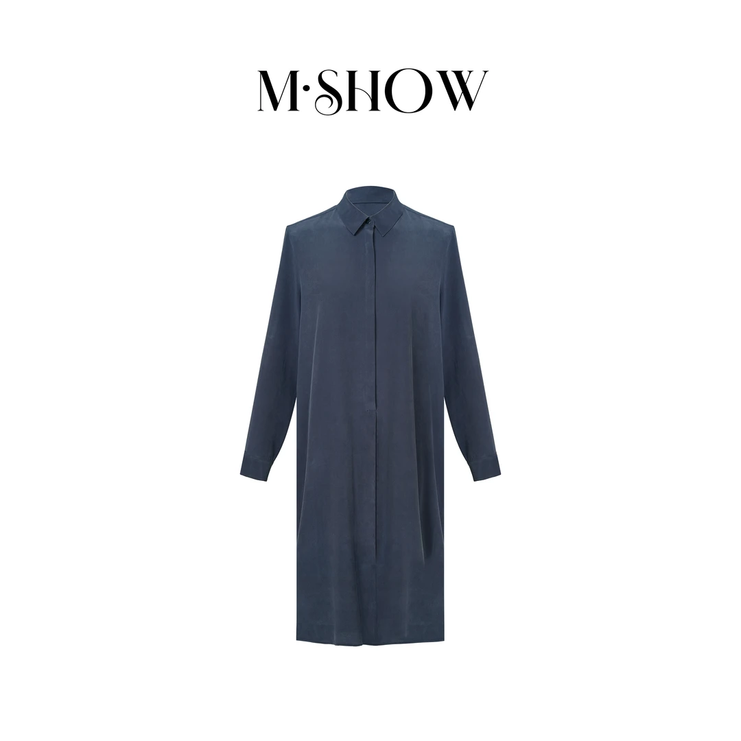 【重磅砂洗】100%桑蚕丝23姆米双绉时尚女士真丝连衣裙5092L