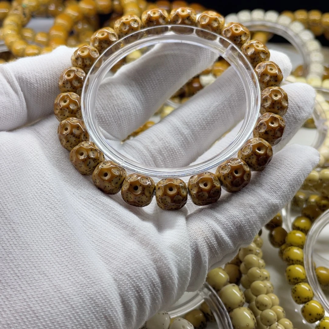 吊坠星月菩提玉化红串11改大眼睛月朗星稀