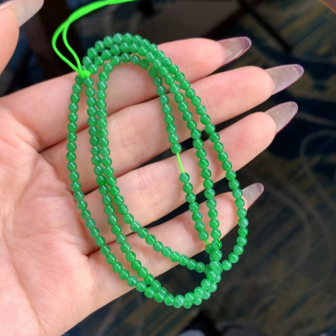 翡翠裸石卡3.3珠链