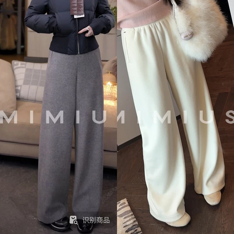 【mimius】P 重磅600G加厚绒羊毛混纺保暖休闲长裤/有口袋 G10209