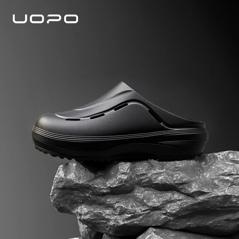 攸朴一脚蹬厨师鞋洞洞运动男士减震平衡包头休闲通用潮流男款凉拖