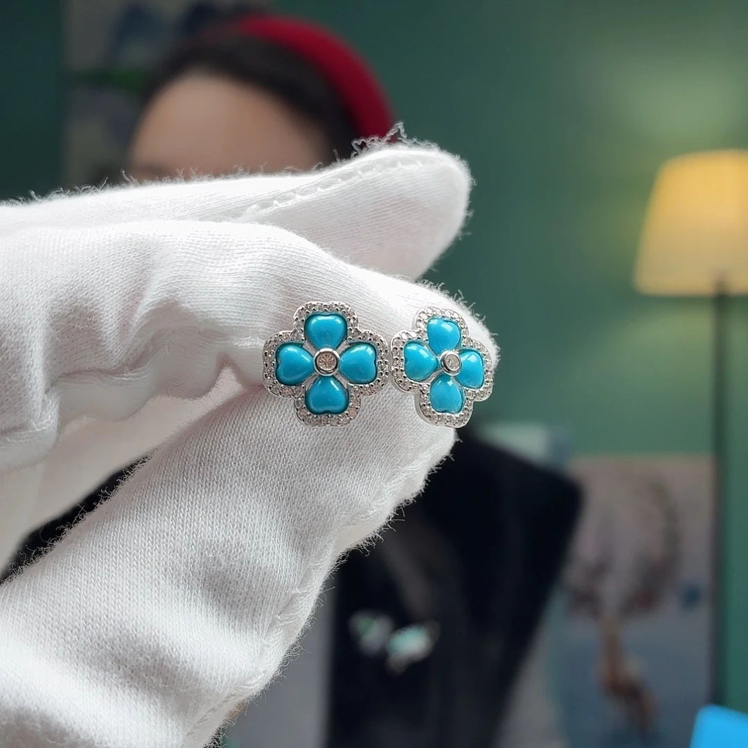 绿松石银S925镶嵌颈饰