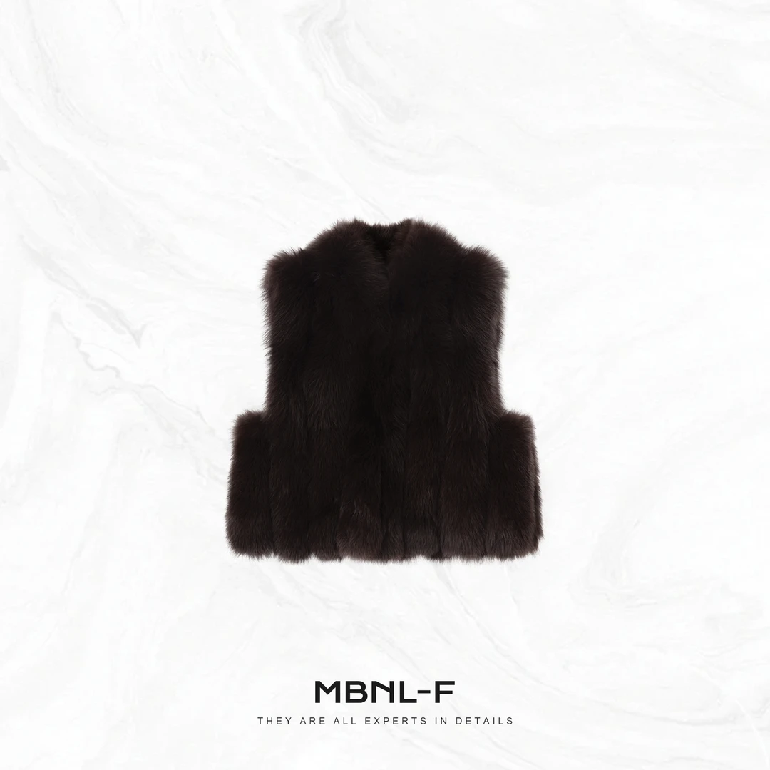 MBNL-F”都市静调“  100%狐狸毛层次感轻奢皮草马甲 秦磊XM-XMJ955