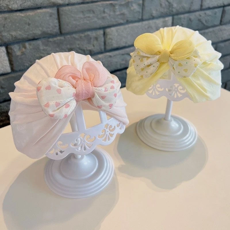 婴儿头巾帽子春秋夏季薄款女宝宝新生儿儿童无骨印度帽婴儿帽子