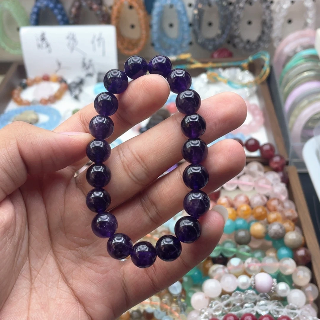 手链银S925镶嵌烟晶10.6咪乌拉圭手链