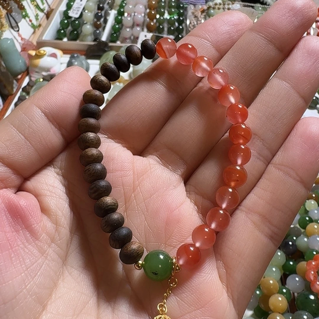 南红玛瑙未镶嵌手链