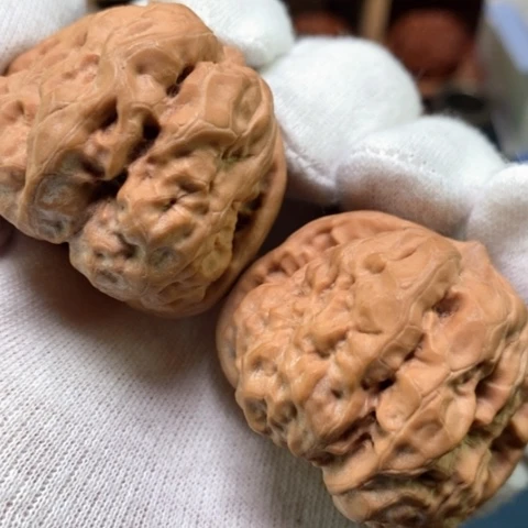 文玩核桃吊坠43全品白茬山地红皮开背蹬腿蛤蟆