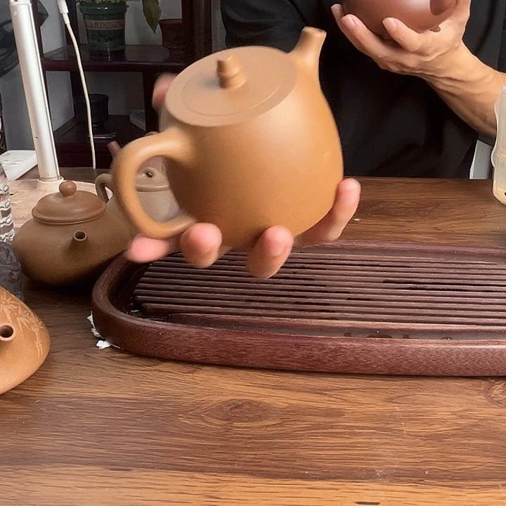 茶壶紫砂原矿段泥汉铎紫砂壶