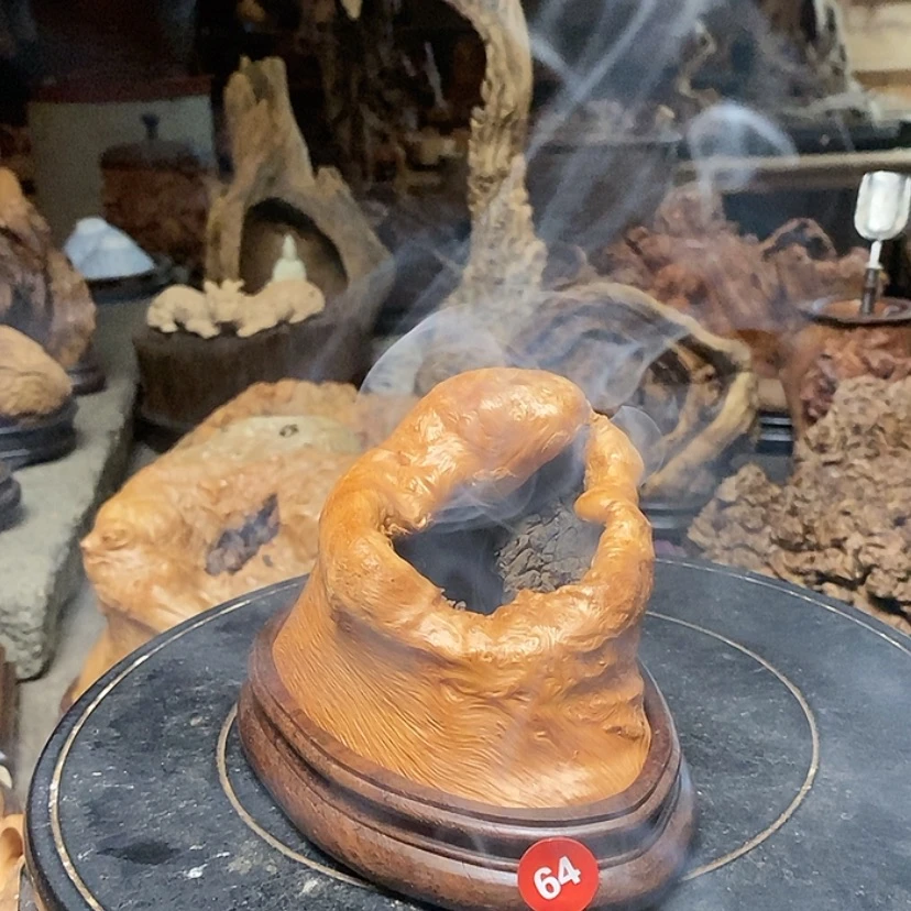 【闪购商品】64号荔枝木香炉工艺