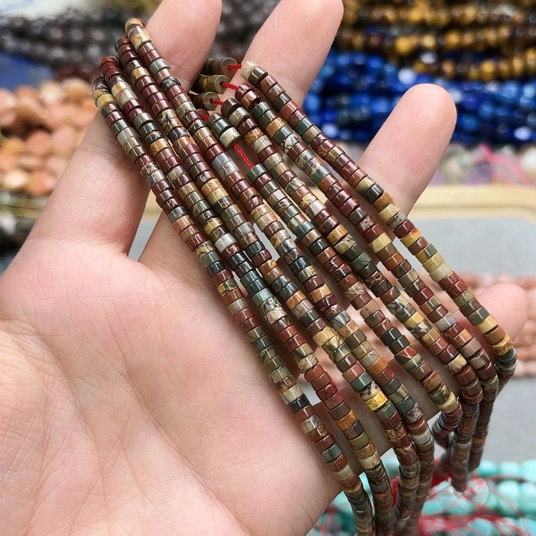 未镶嵌玛瑙/玉髓珠宝半成品2×4毕加索直切一条