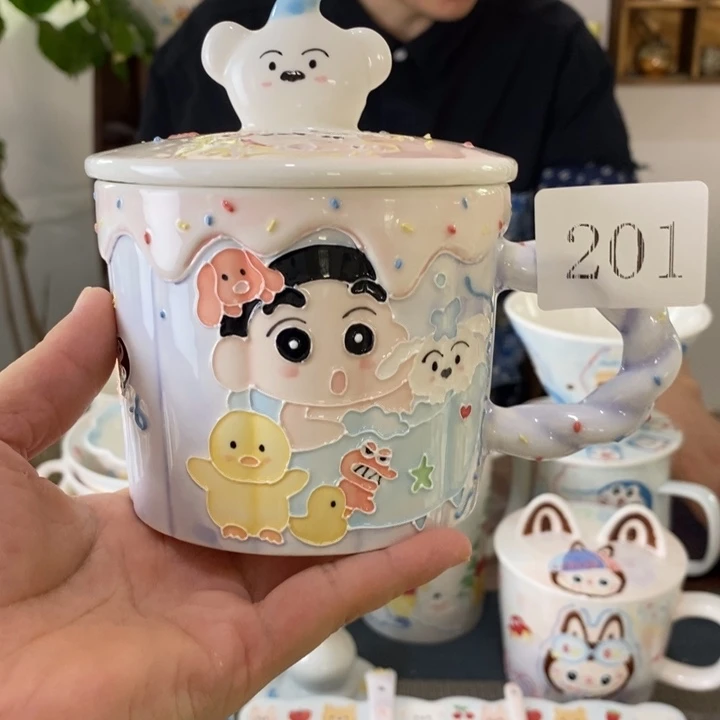 瓷片景德镇釉下彩手绘