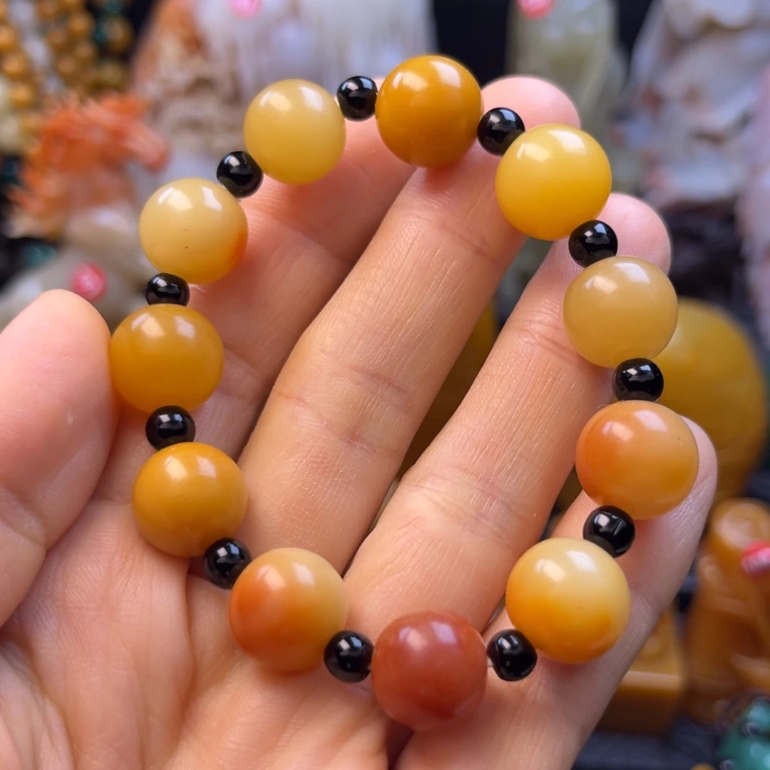 寿山石芙蓉石手链