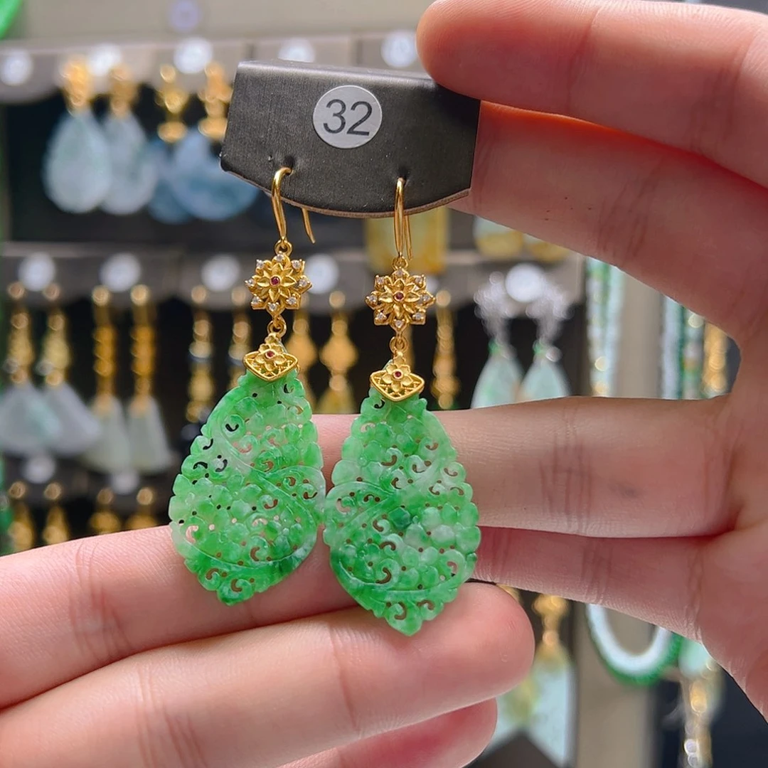 未镶嵌翡翠耳饰翡翠