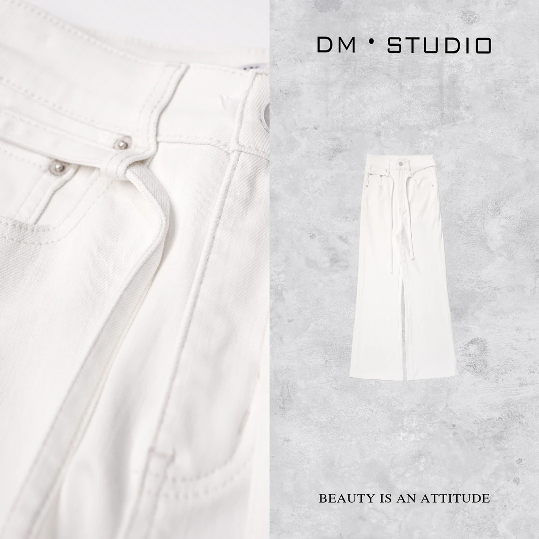 DEDM•STUDIO/显瘦气质精致感百搭修身水洗微喇牛仔裤2503KZ/73017