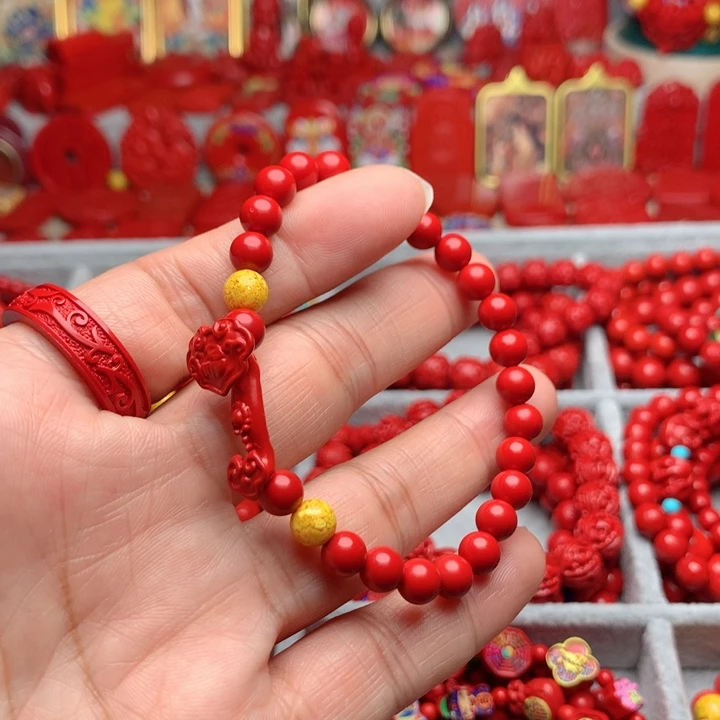 天然辰砂工艺品朱砂手串