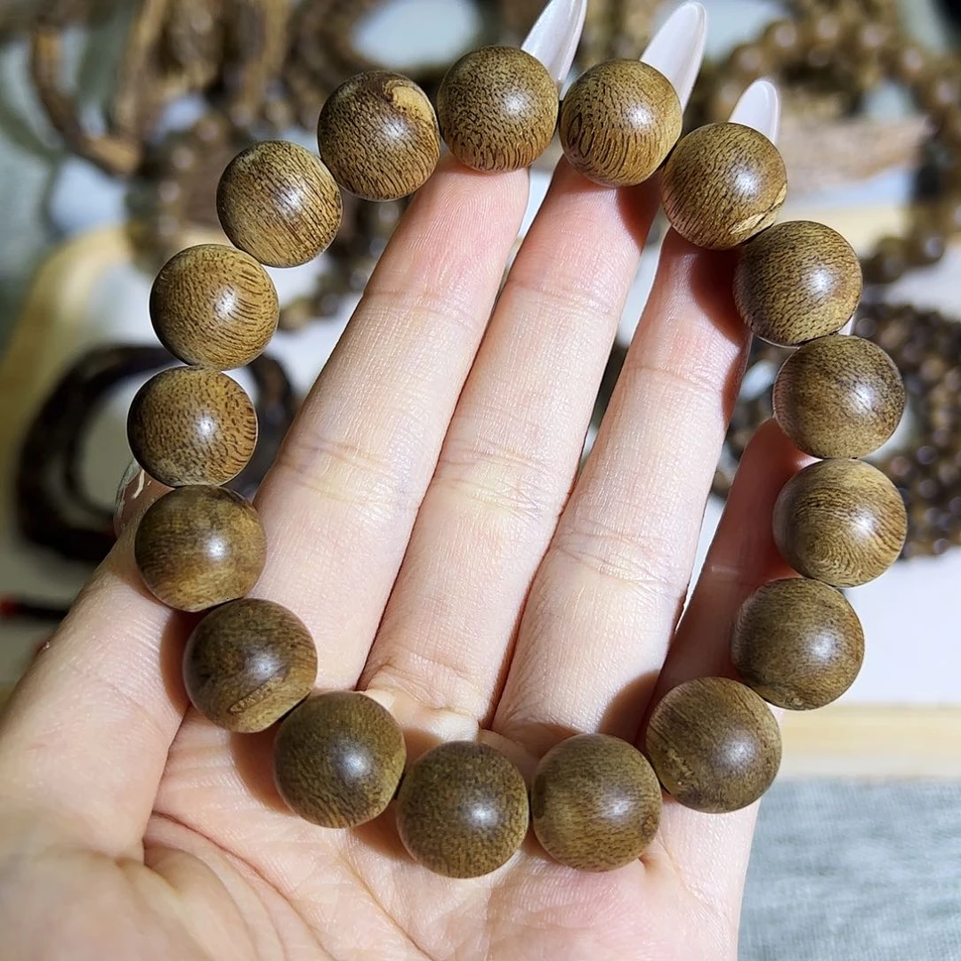 沉香手串天然柬埔寨菩萨老料1.3单圈 花香蜜甜香 15g+