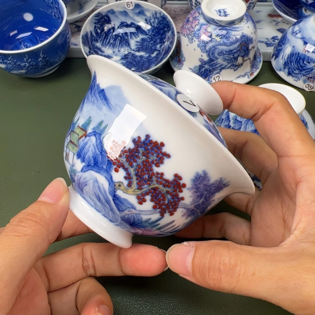 景德镇纯手工纯手绘茶具木木7