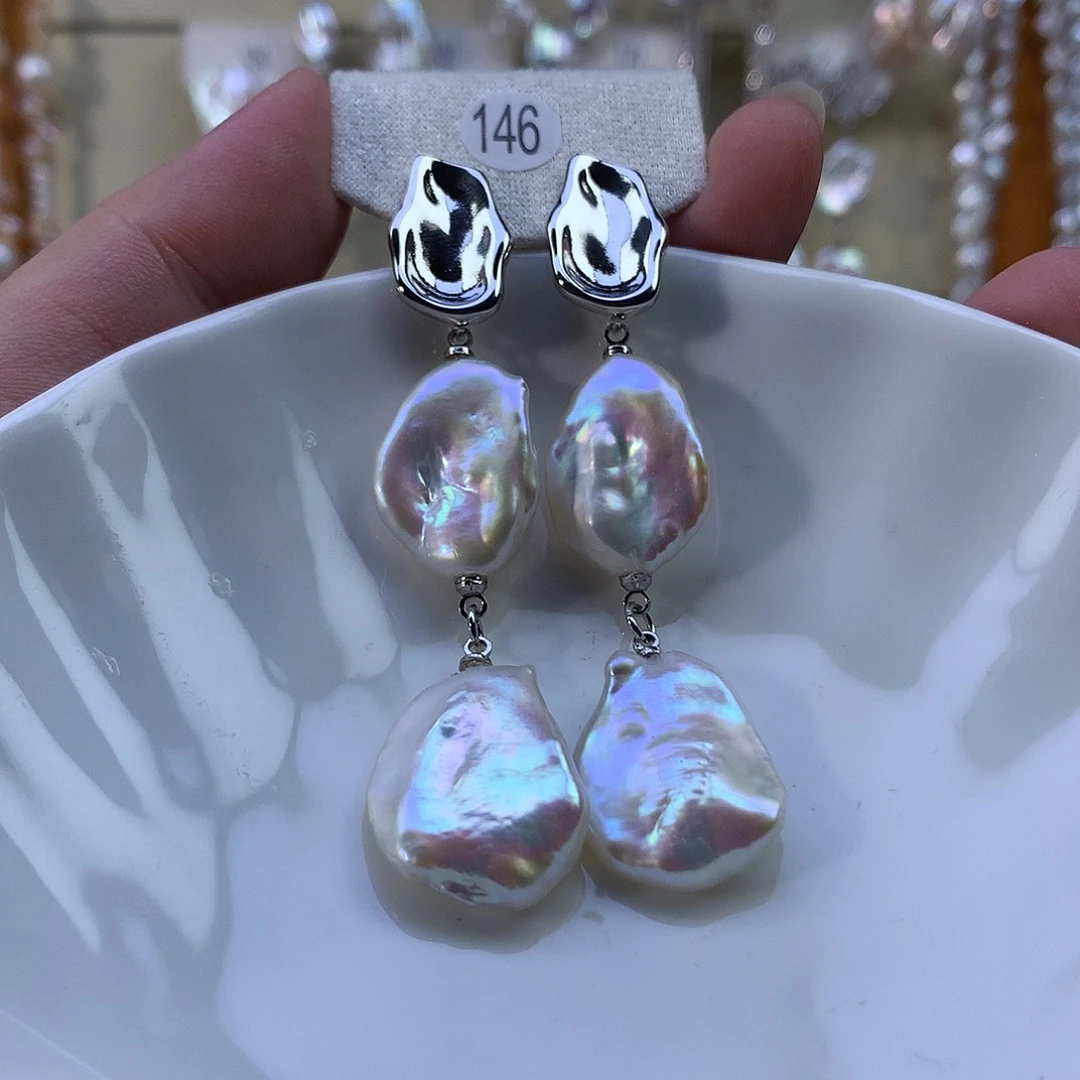 合金耳饰淡水珍珠特价146号
