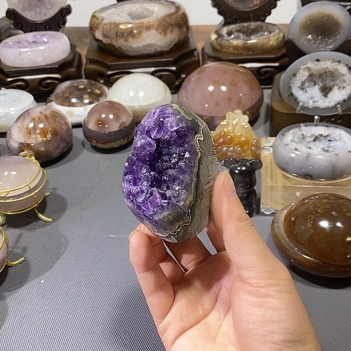 未镶嵌水晶摆件紫晶