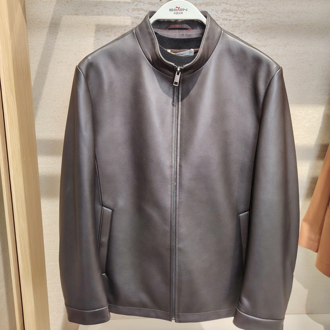 双十一特惠【头层绵羊皮】男士立领高品质皮衣夹克F29J70090