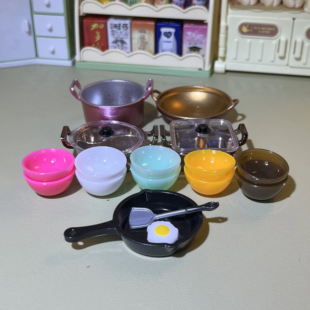 【厨具套装】迷你厨房仿真厨具微景观娃娃屋配饰摆件过家家玩具锅碗