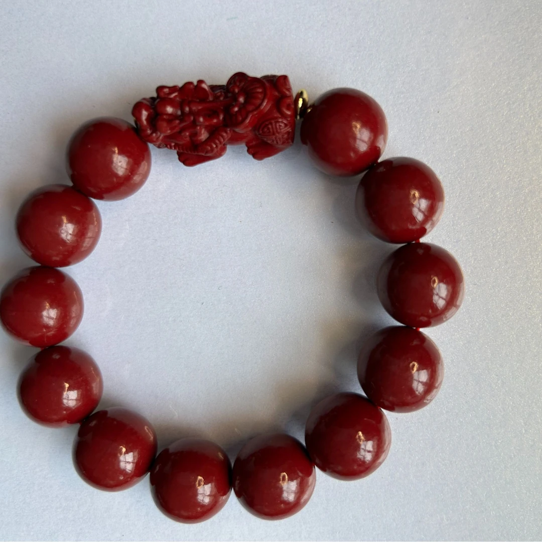 含辰砂工艺品李总专属朱砂手串--