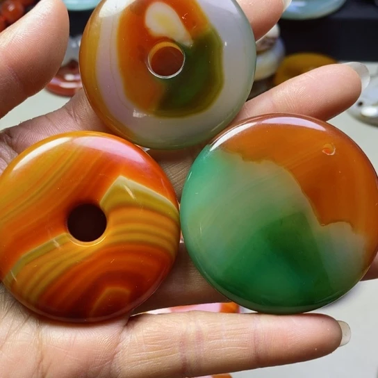 玛瑙/玉髓吊坠(不含链)未镶嵌木*华