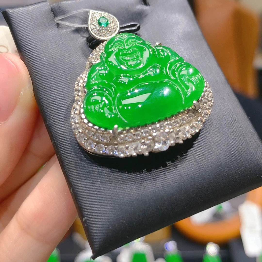 【闪购商品】颈饰银S925镶嵌翡翠4柒姐