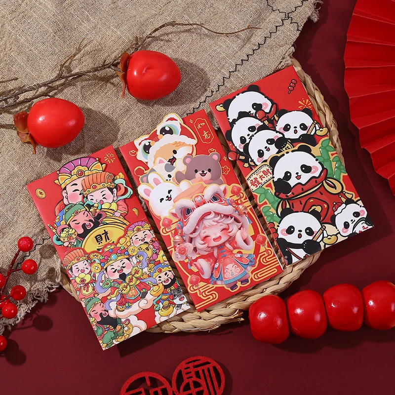 马年抽拉红包个性创意2026春节利是封卡通新年国潮红包拜年压岁包