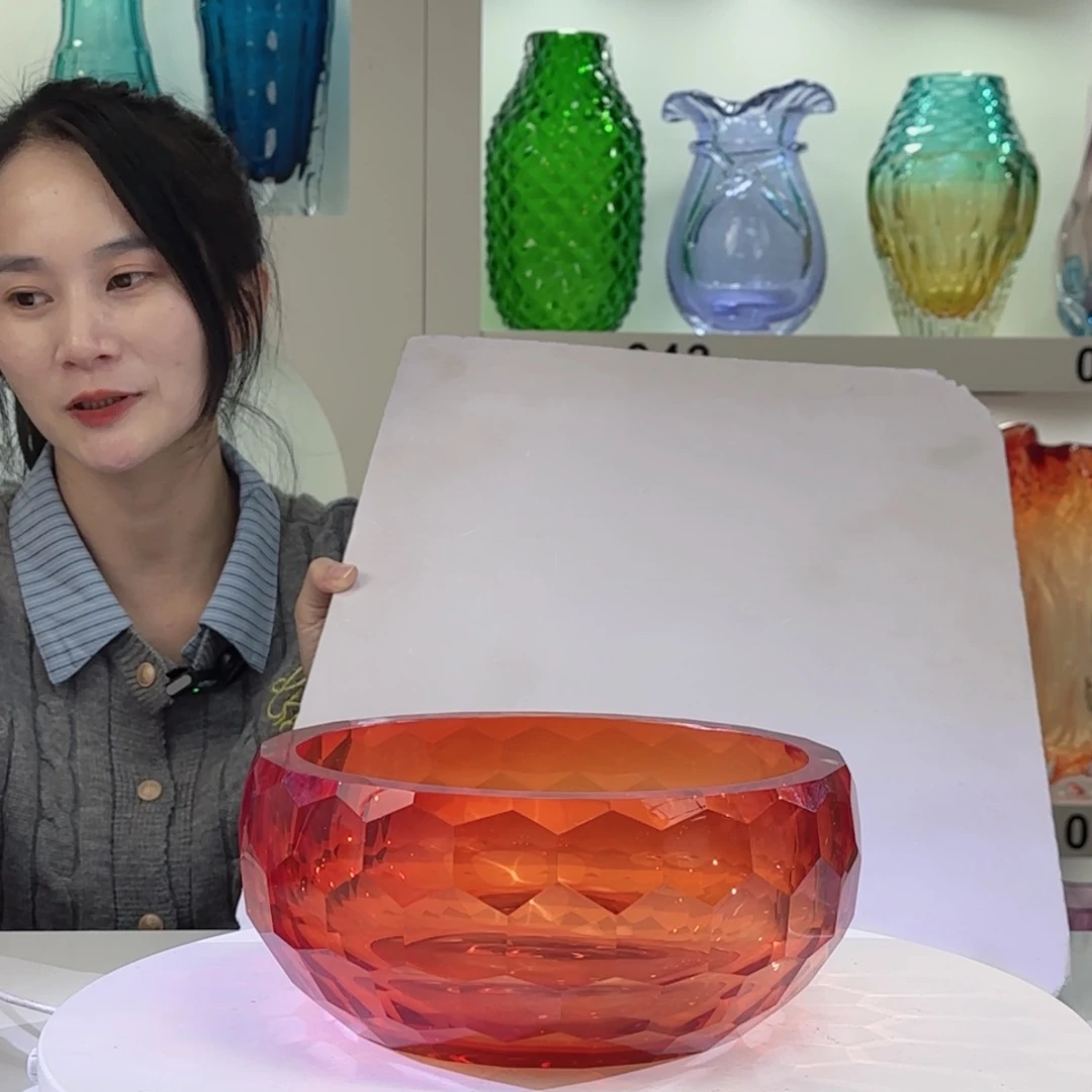 抄***市琉璃落日橙红大果碗