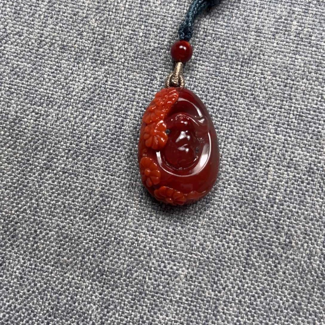 南红玛瑙合金颈饰