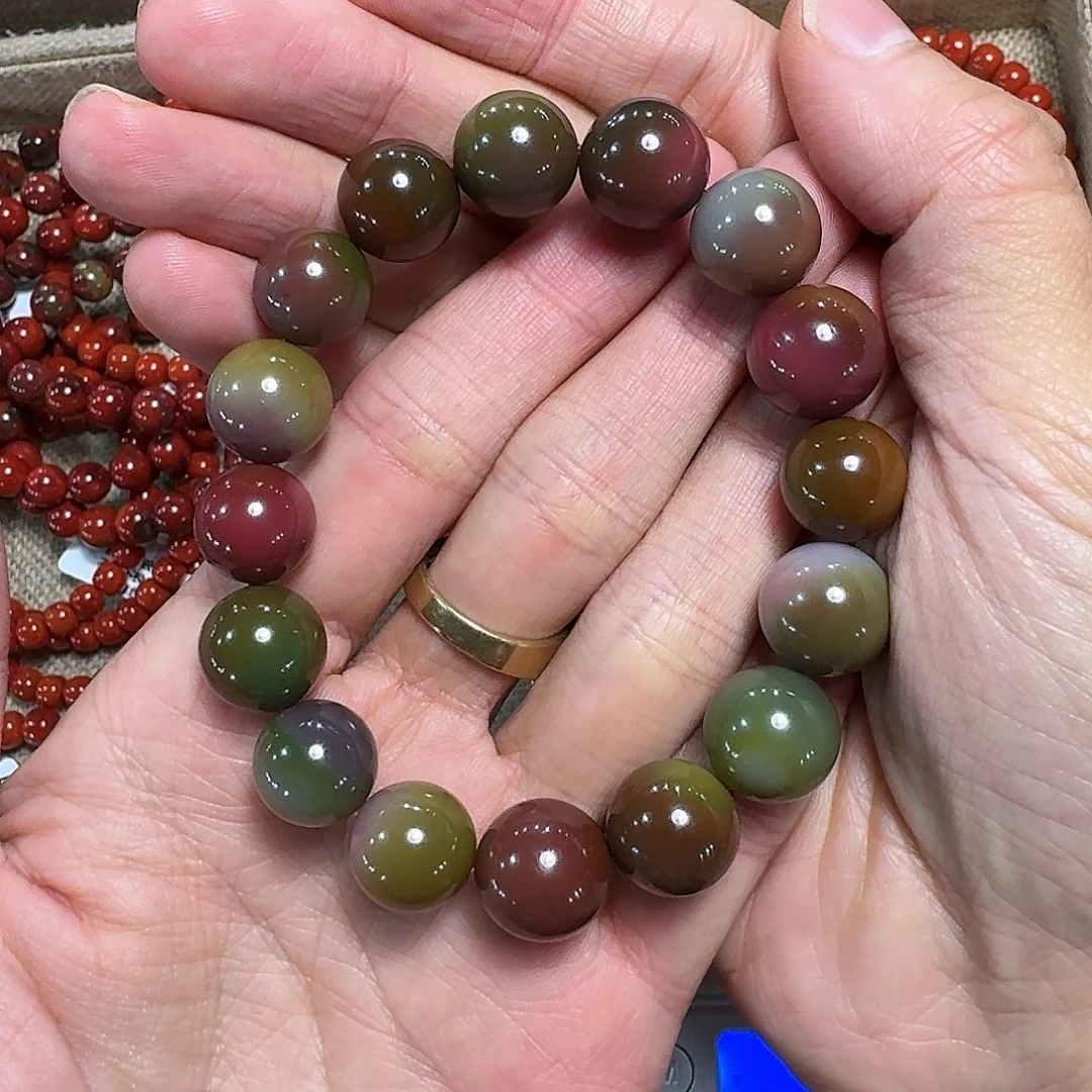 禅***二玛瑙/玉髓未镶嵌手串原矿盐源玛瑙14