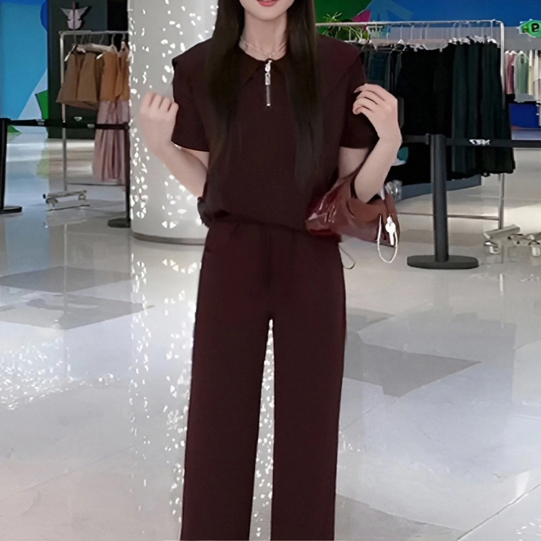【两件套】2025春季新款修身显瘦套装时尚两件套D0479