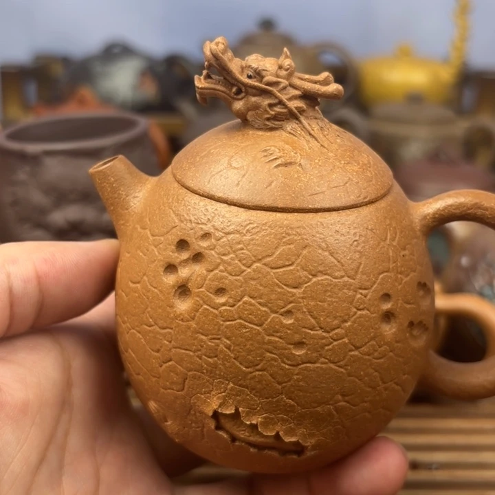 茶壶紫砂龙蛋原矿黄降坡200c