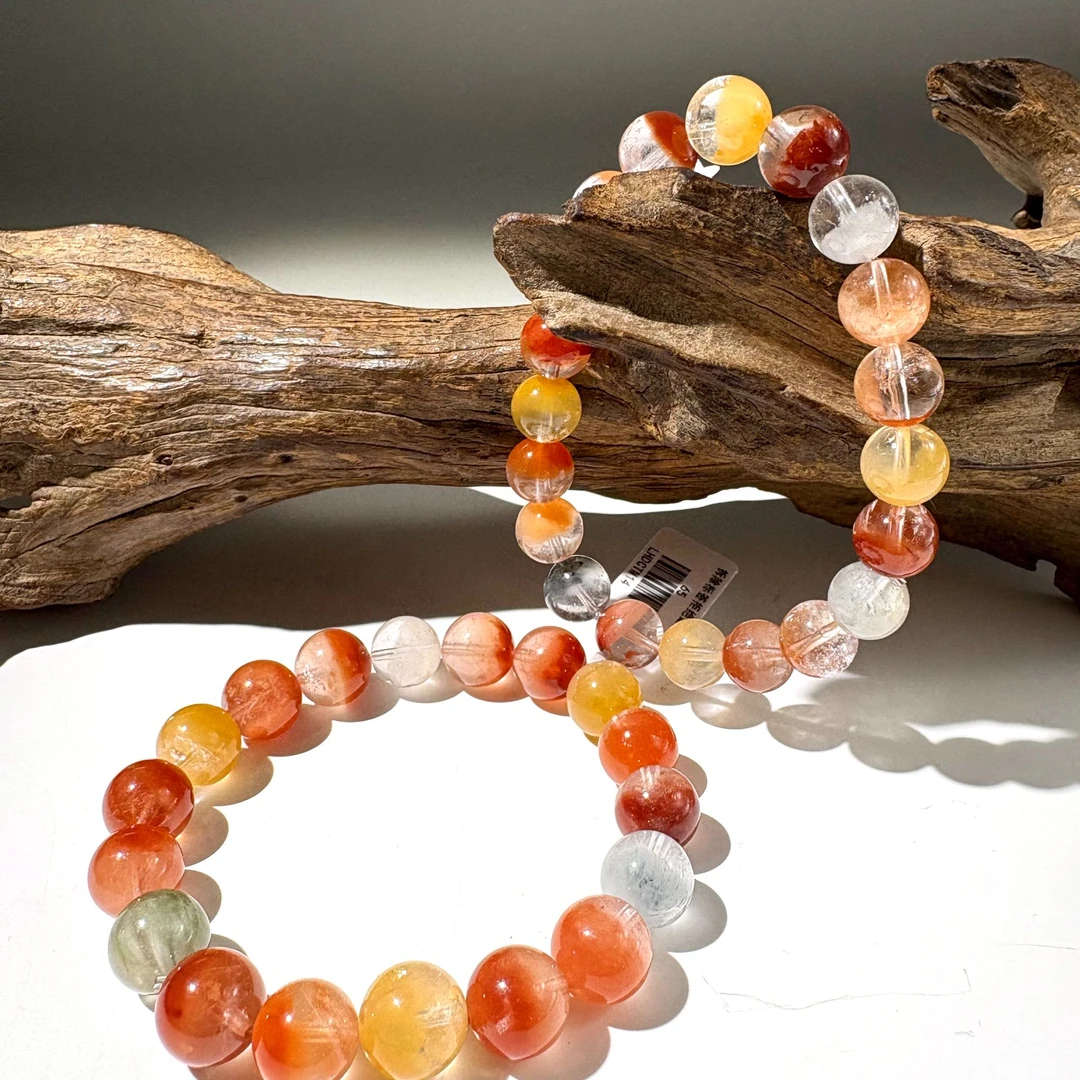 【超哥专属】彩兔毛水晶单圈手串-CTM14-尺寸可选（多样性发一条）