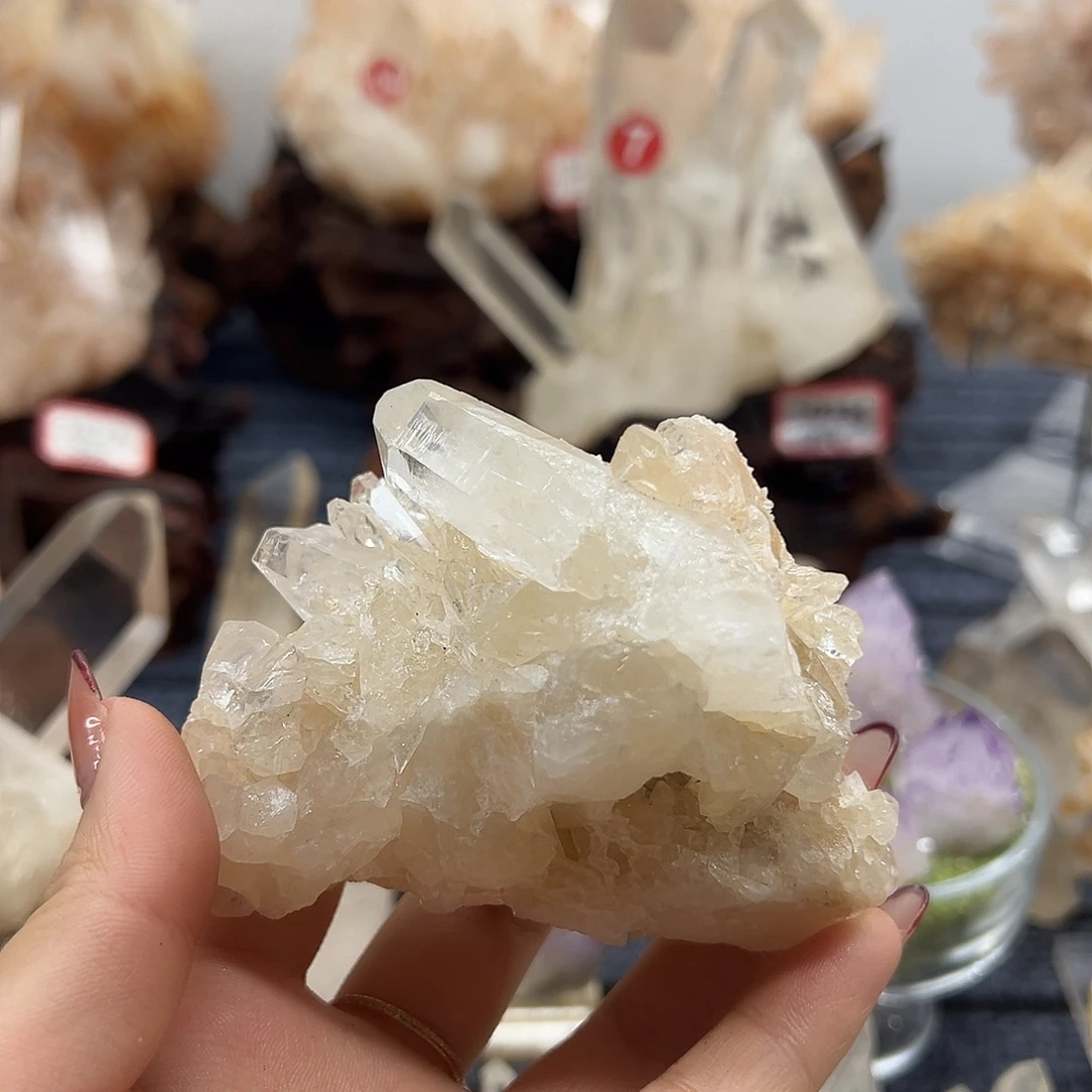 射***圆水晶珠宝半成品银S925镶嵌