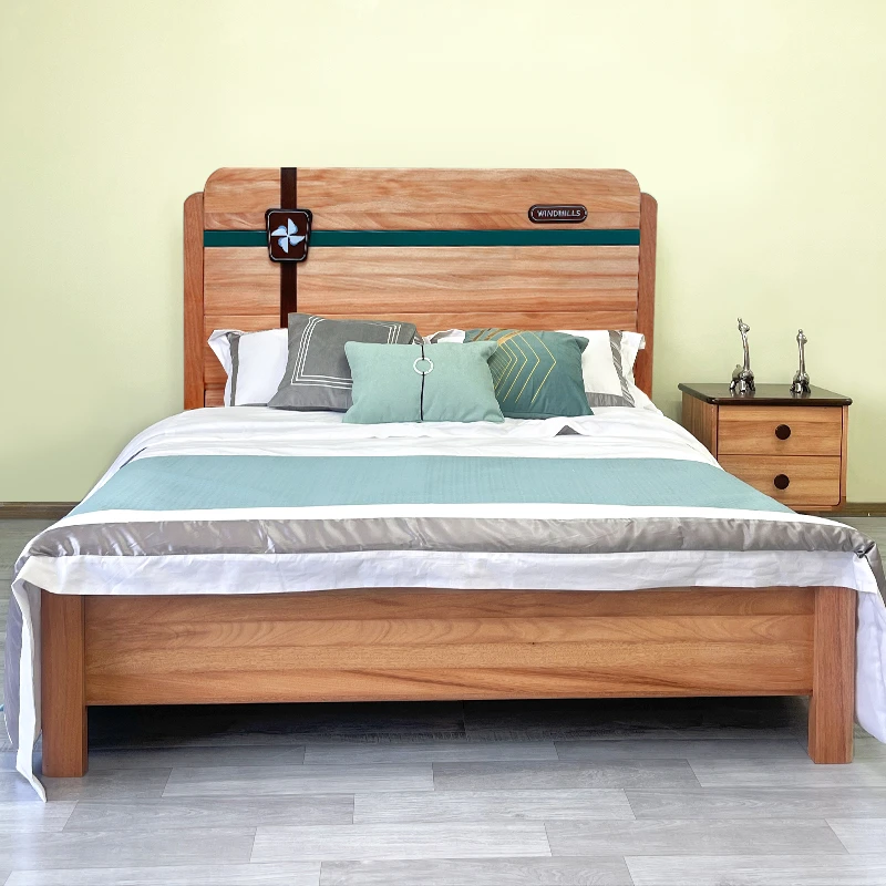 红檀木 全实木儿童床男孩1.5米单人床简约青少年家用