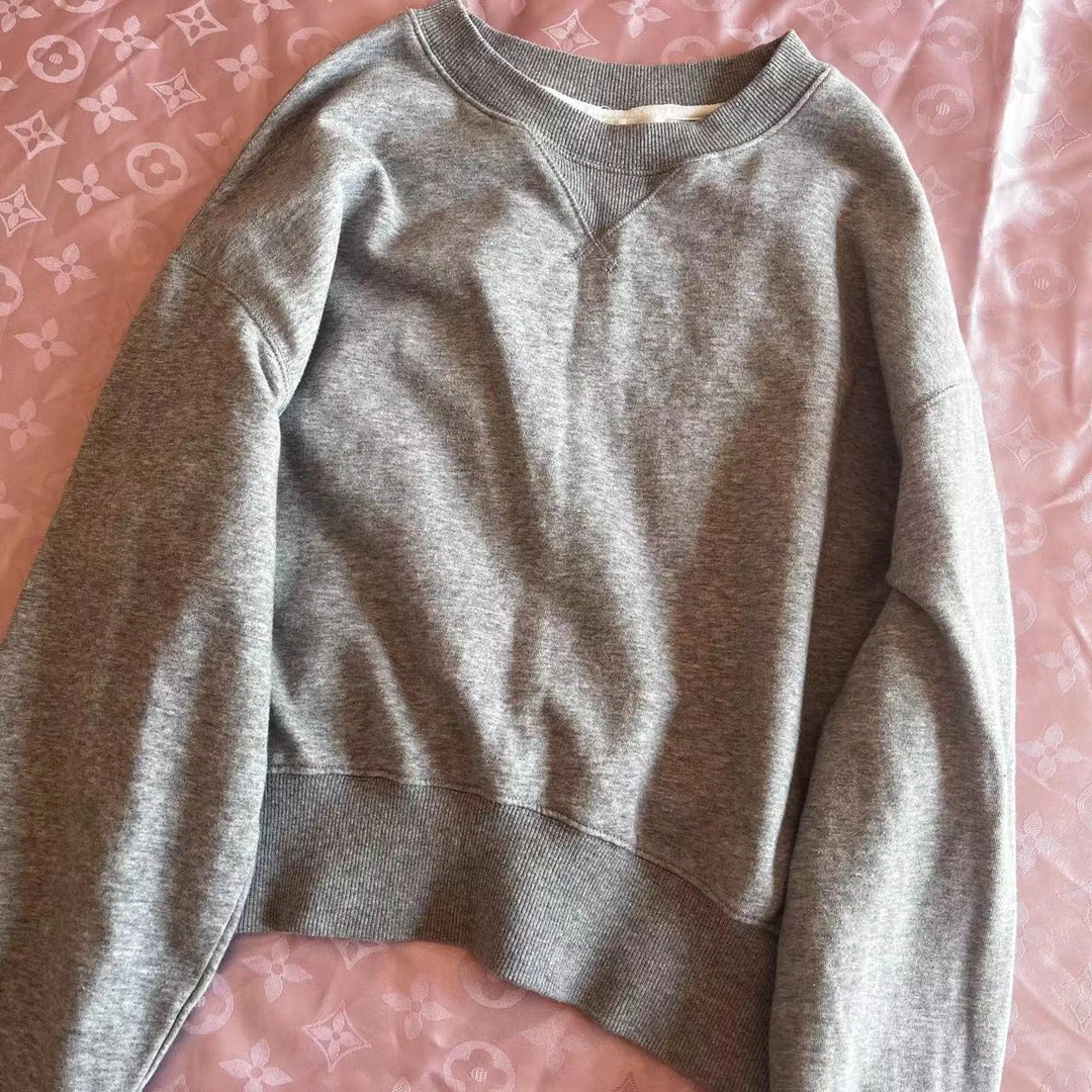 字母-多花-套头针织衫（蓝色）